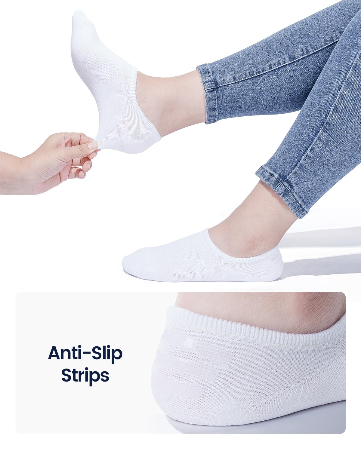 IDEGG No Show Socks Women 10 Pairs Low Cut Anti-Slid Novelty Athletic Casual Invisible Liner Socks