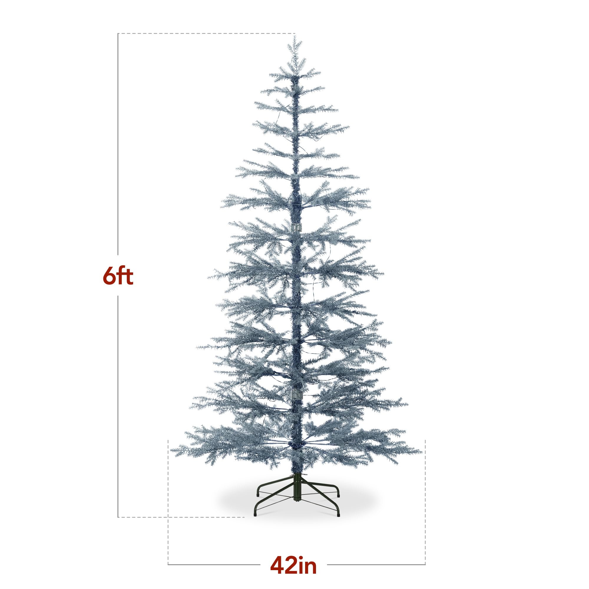 Best Choice Products Pre-Lit Sparse Christmas Tree 4.5ft Artificial Pine Holiday Décor Aspen Noble Fir w/ 2-in-1 White & Multicolor LED Lights