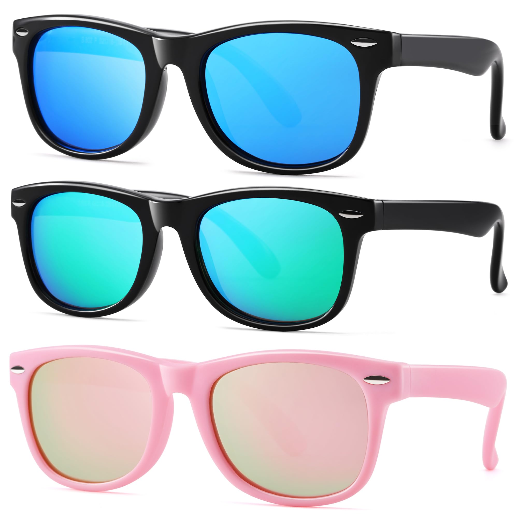 Pro Acme Kids Polarized Sunglasses, Flexible TPEE Frame Shades for Toddler Girls Boys, Ages 3-12