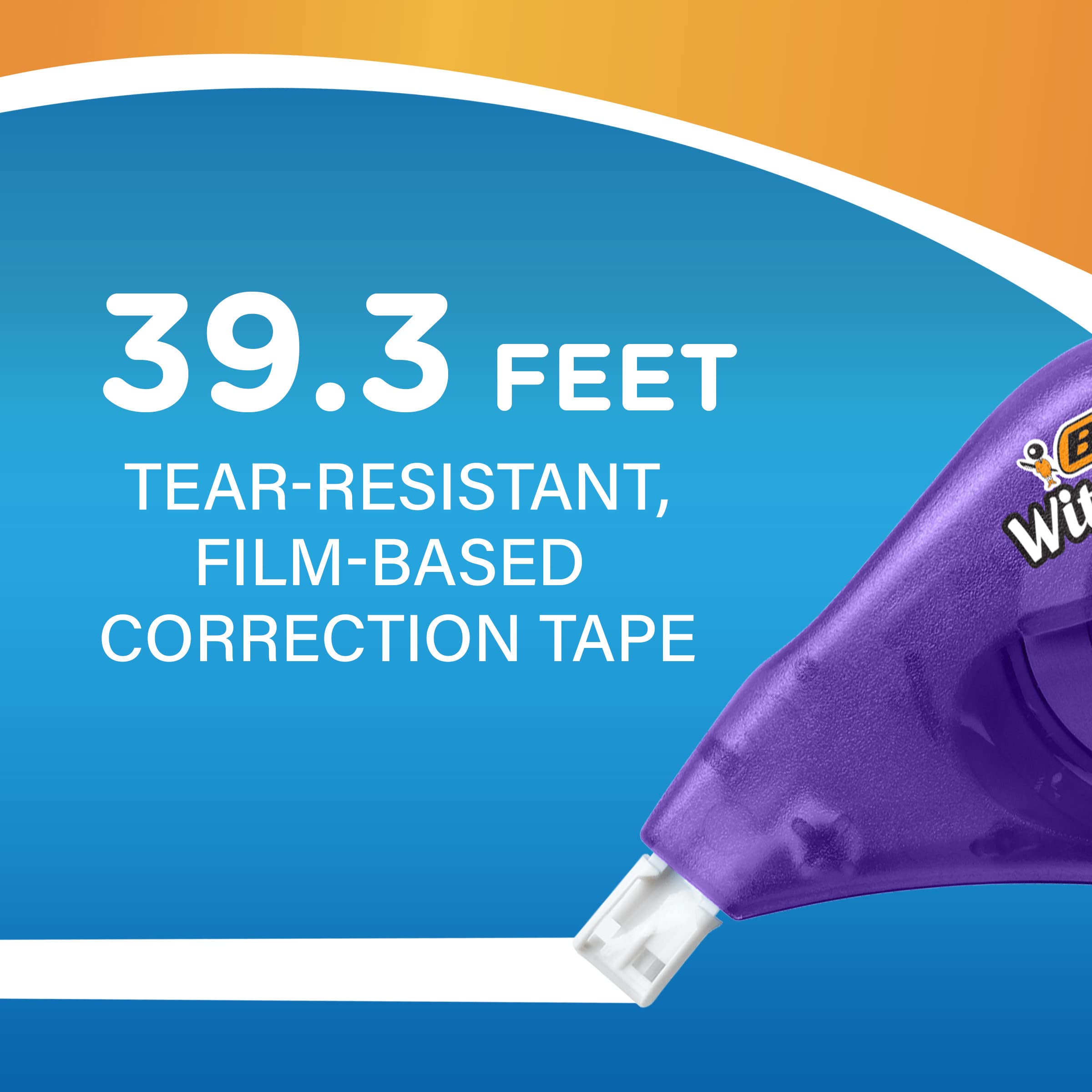 BIC Wite-Out Brand Exact Liner Correction Tape, 19.6 Feet, White, Fast, Clean and Easy to Use Tear-Resistant Tape, 10-Count