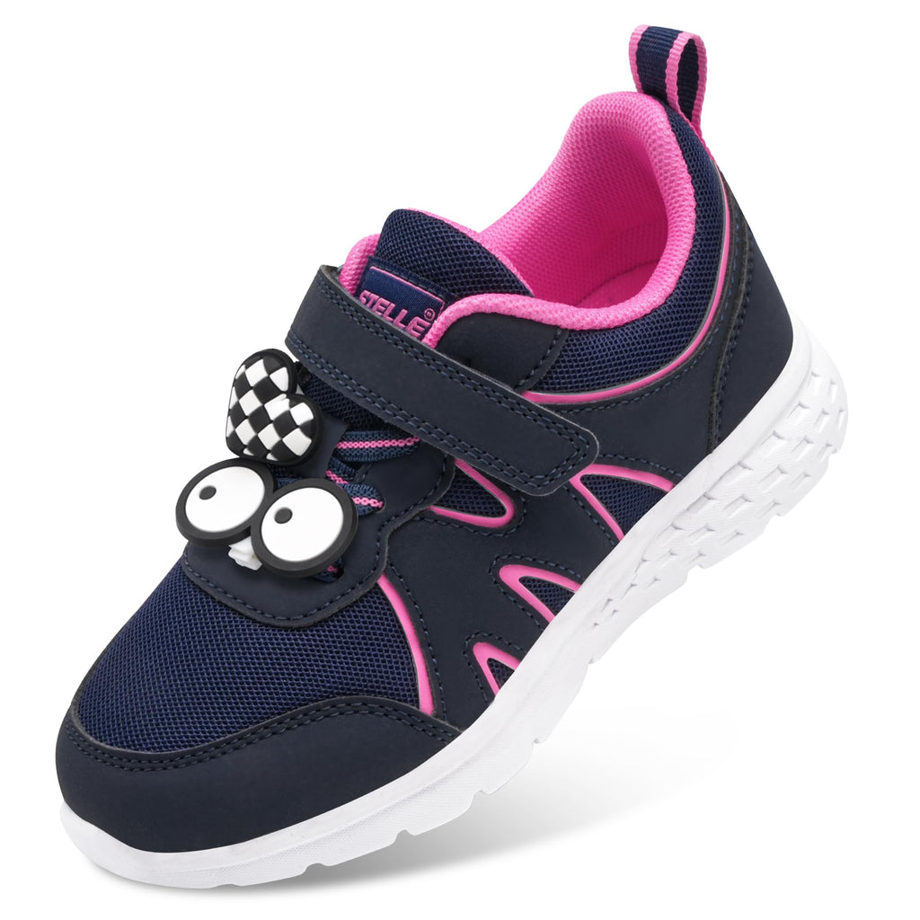 Stelle Girls Sneakers Kids Tennis Shoes with Non-Slip Sole Lightweight Breathable Athletic Sports Running Shoes for Toddler/Little Kid/Big Kid