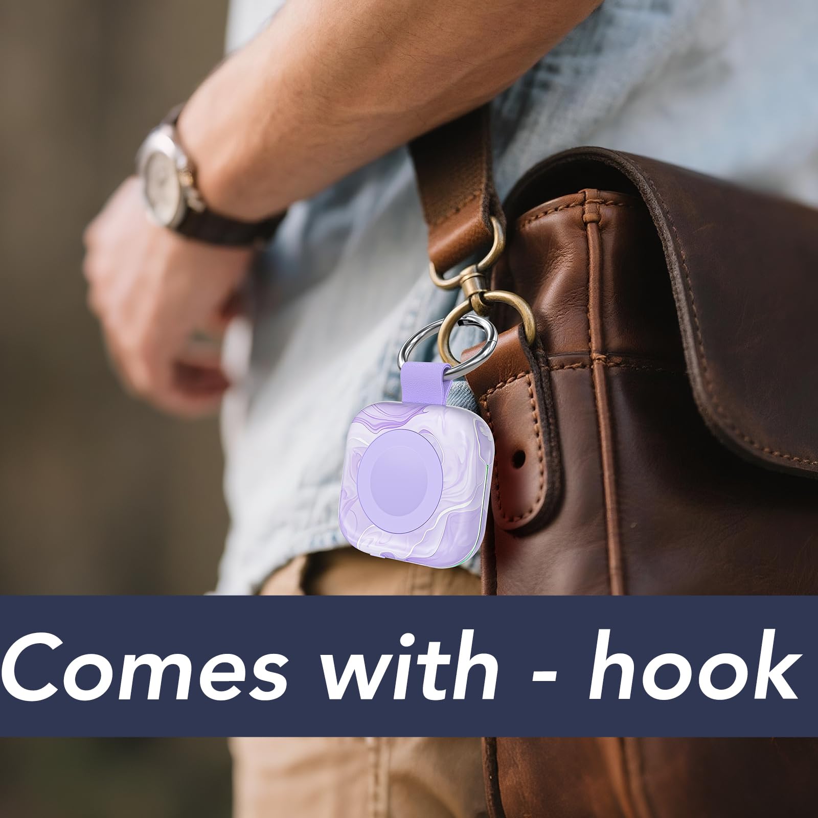 HUOTO Portable Charger for Apple Watch,Wireless Magnetic iWatch Charger 1200mAh Power Bank Travel Keychain Accessories Smart Chargers for Apple Watch Series 11/10/9/8/7/6/SE/5/4/3/2/1/UItra/UItra 2