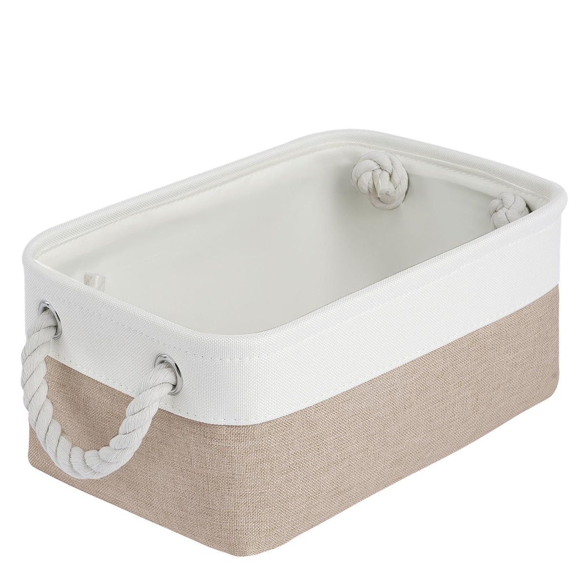 Storage Baskets for Shelves 11.8x7.9x5.2 Inch, Foldable Fabric Storage Bins with Handles, Small Storage Baskets for Organizing Closet, Office, Home Organization (1-Pack, Gray)