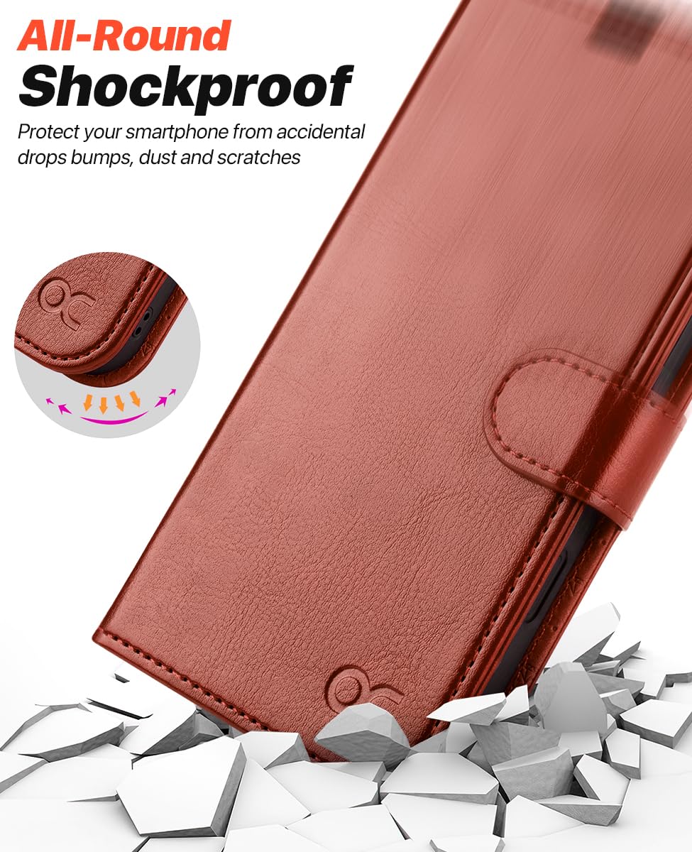 OCASE for iPhone 16 Case Detachable Wallet Case with Card Holder, 2 in 1 Pu Leather Flip Folio with RFID Blocking Stand Wrist Strap Shockproof Phone Cover 6.1 Inch 2024, Black