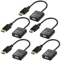 Moread DisplayPort (DP) to VGA Adapter, Gold-Plated Display Port to VGA Adapter (Male to Female) Compatible with Computer, Desktop, Laptop, PC, Monitor, Projector, HDTV - Black