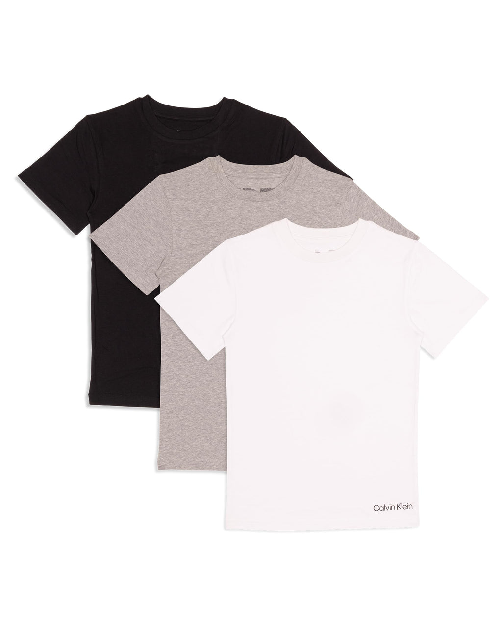 Calvin Klein Kids Boys' Short Sleeve Cotton Crewneck T-Shirt Multipack