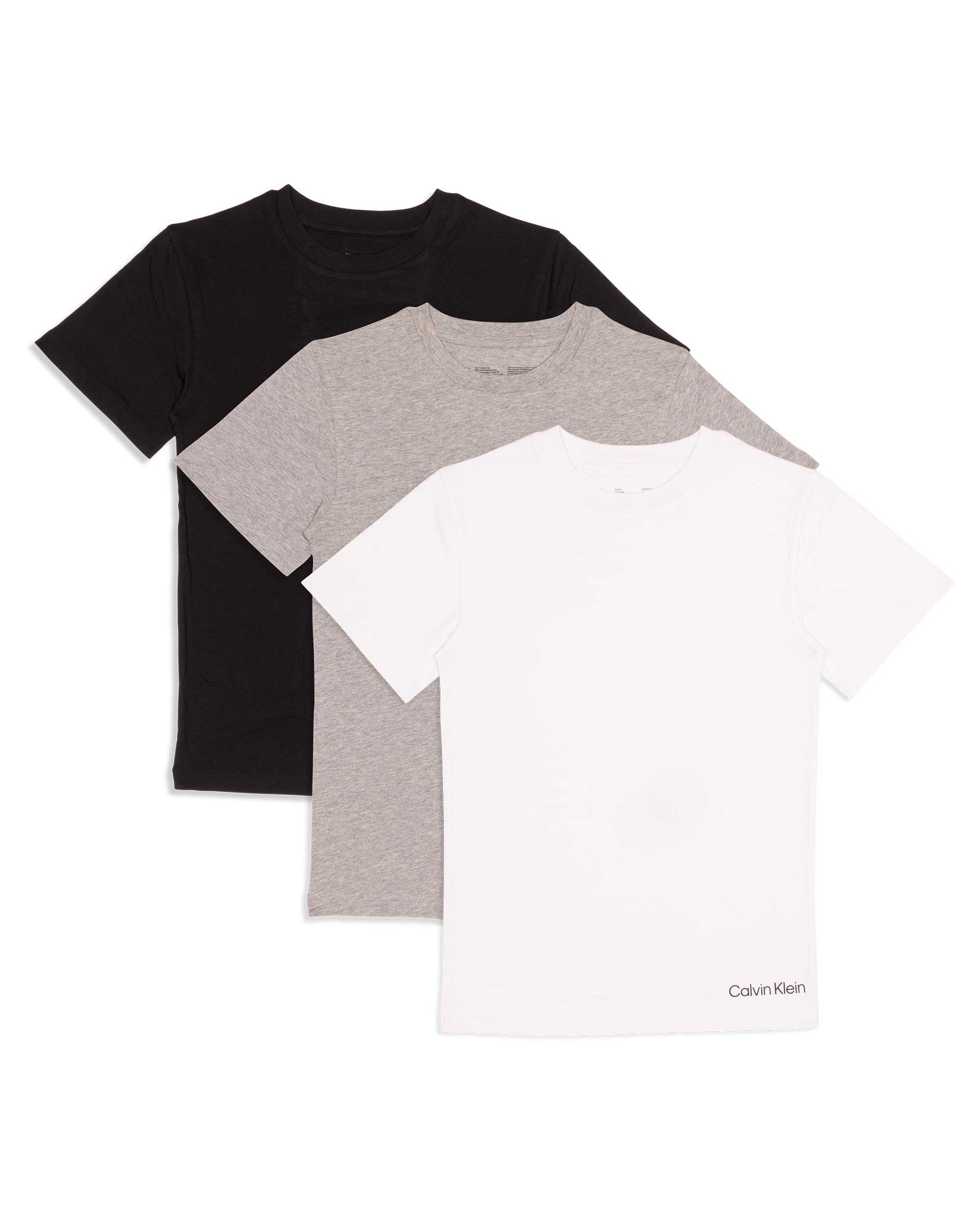 Calvin Klein Kids Boys' Short Sleeve Cotton Crewneck T-Shirt Multipack