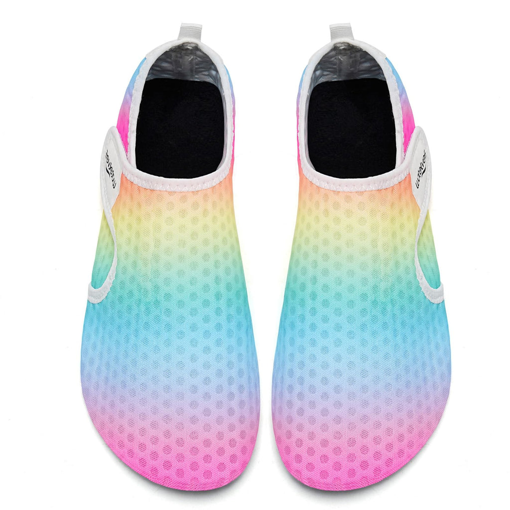 WateLves Water Shoes for Women Men Swim Beach Aqua Socks Quick Dry Barefoot House Slippers Travel Shoes with Adjustable Magic Tape for Pool Diving Boating Yoga Surf