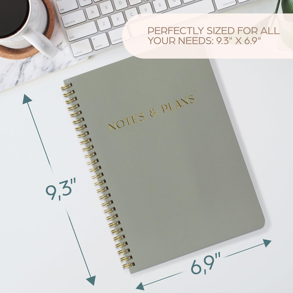 Beautiful Daily Planner And Notebook With Hourly Schedule - Aesthetic Spiral To do List Notepad to Easily Organize Your Tasks And Appointments - Stylish Book And School Or Office Supplies