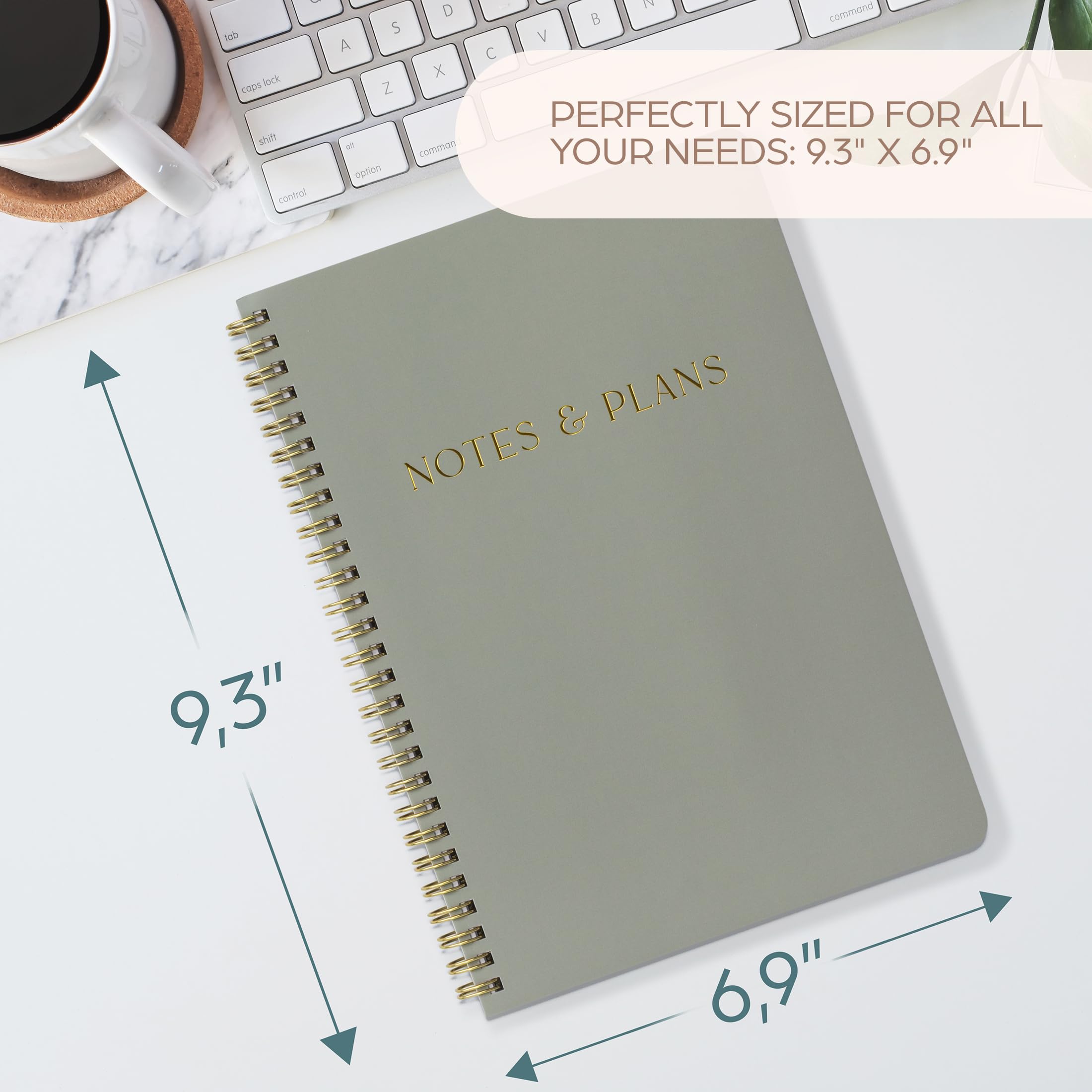 Beautiful Daily Planner And Notebook With Hourly Schedule - Aesthetic Spiral To do List Notepad to Easily Organize Your Tasks And Appointments - Stylish Book And School Or Office Supplies