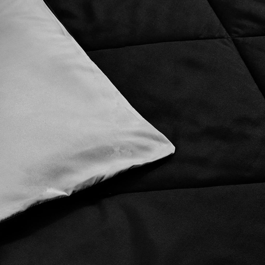 Amazon Basics Reversible Lightweight Microfiber All Season Comforter Blanket, Twin/Twin XL, Burgundy/Grey (Pack of 2)