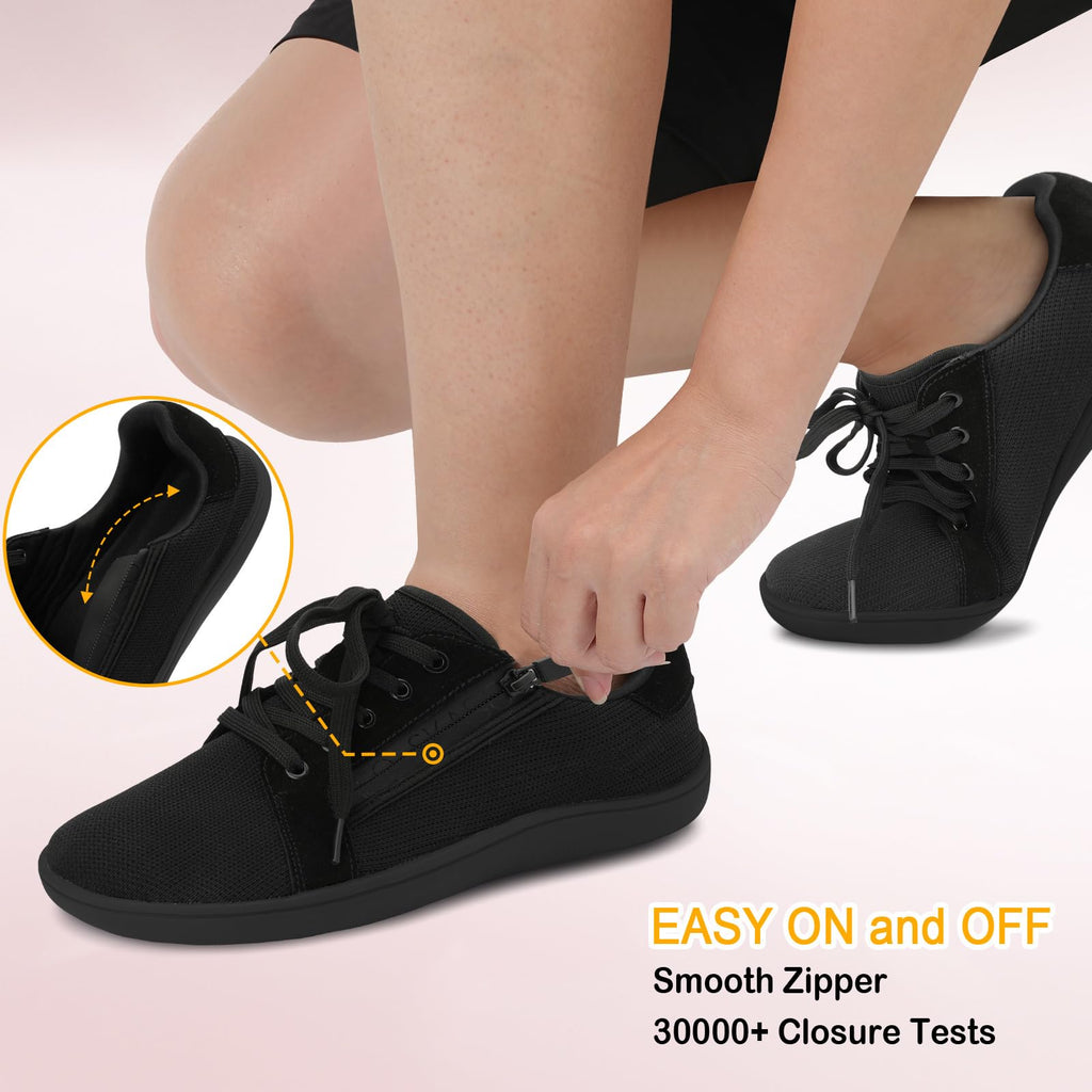 Womens Barefoot Walking Shoes Wide Toe Fashion Sneakers Comfortable Casual Shoes Zero Drop Minimalist Shoes