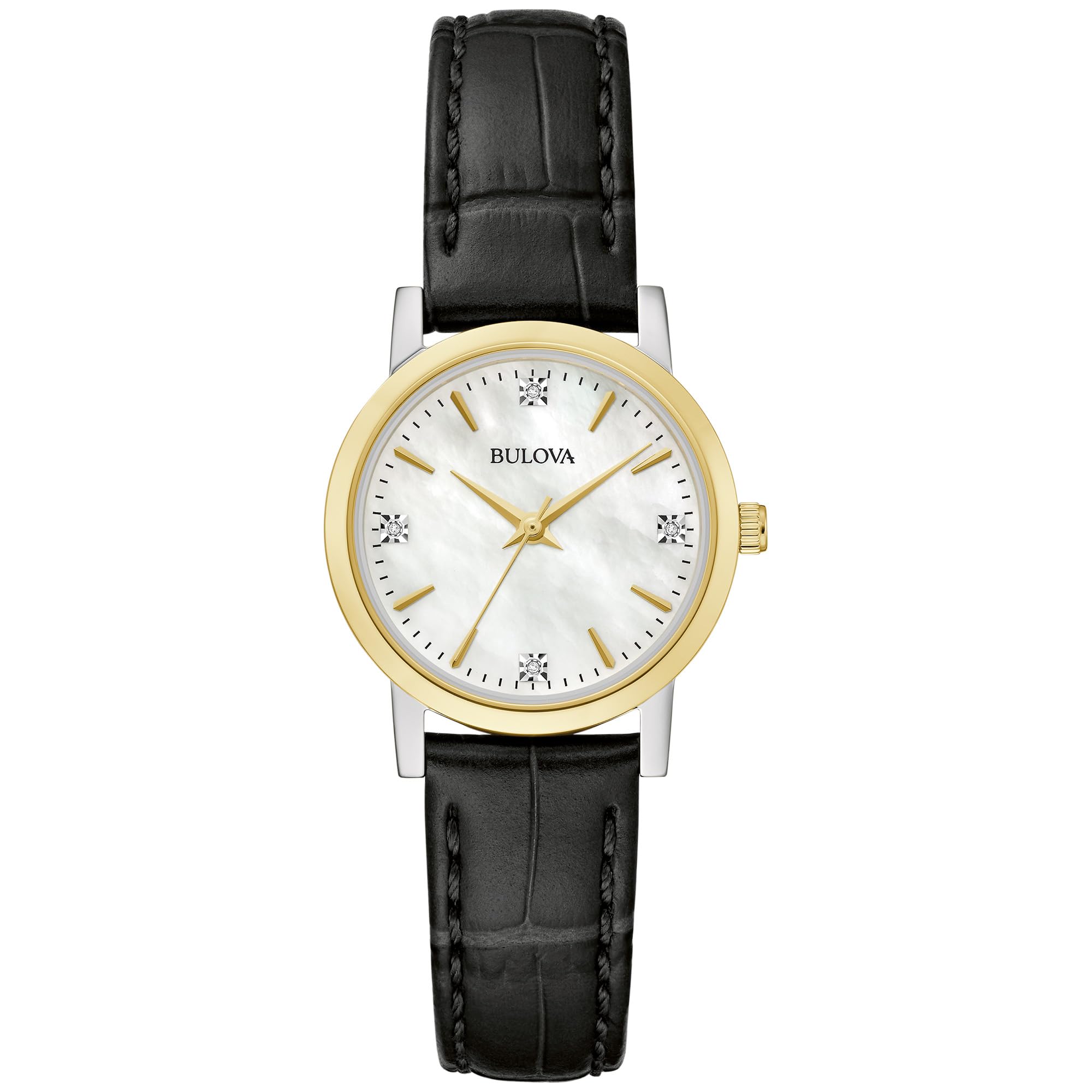 Bulova Classic Quartz Ladies Watch, Stainless Steel Diamond