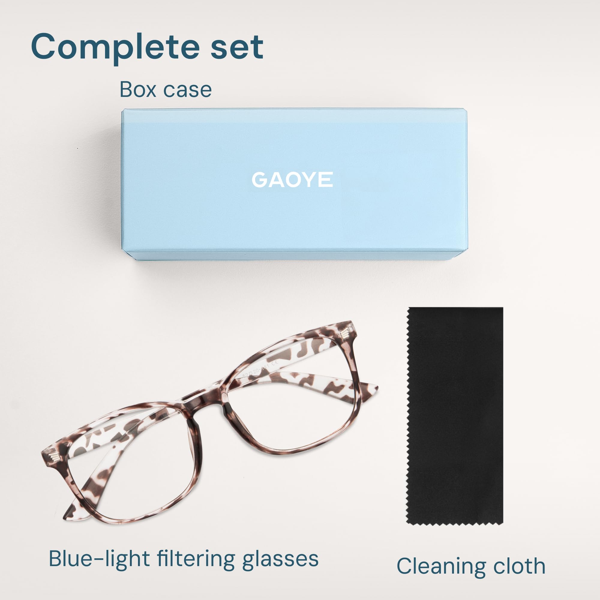Gaoye Transparent, Clear Blue Light Glasses for Computer & Gaming - Anti UV Ray Lenses, Scratch-Resistant & Comfort Fit