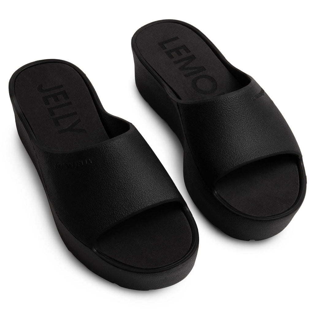 Lemon Jelly Women's Sunny Platform Sandals - Cute Water-Friendly Comfort Wedges for the Beach or Casual Wear - Super Lightweight Slip-On Flip Flops for Ladies