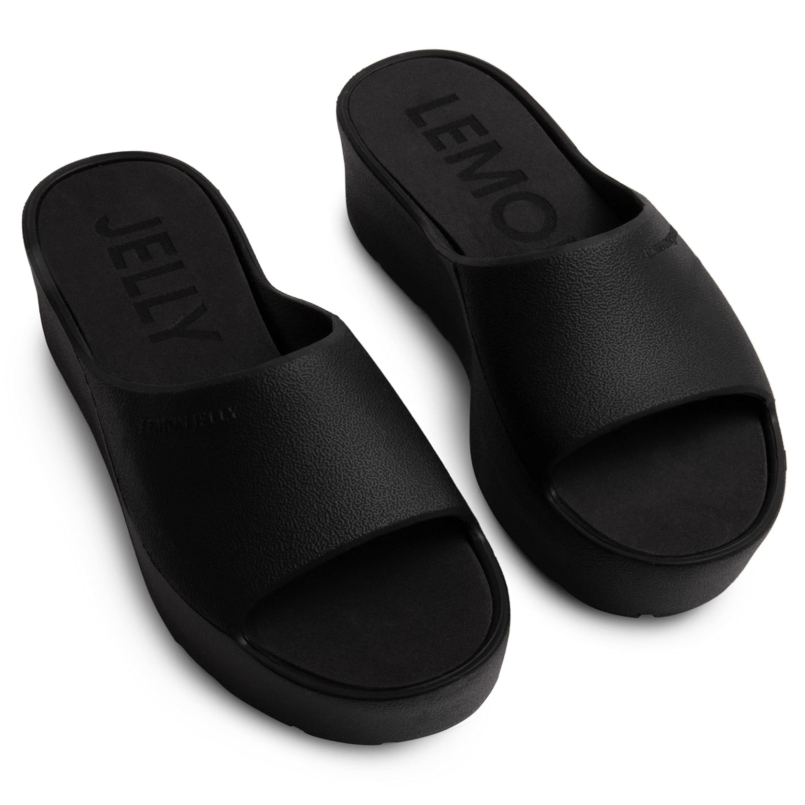 Lemon Jelly Women's Sunny Platform Sandals - Cute Water-Friendly Comfort Wedges for the Beach or Casual Wear - Super Lightweight Slip-On Flip Flops for Ladies