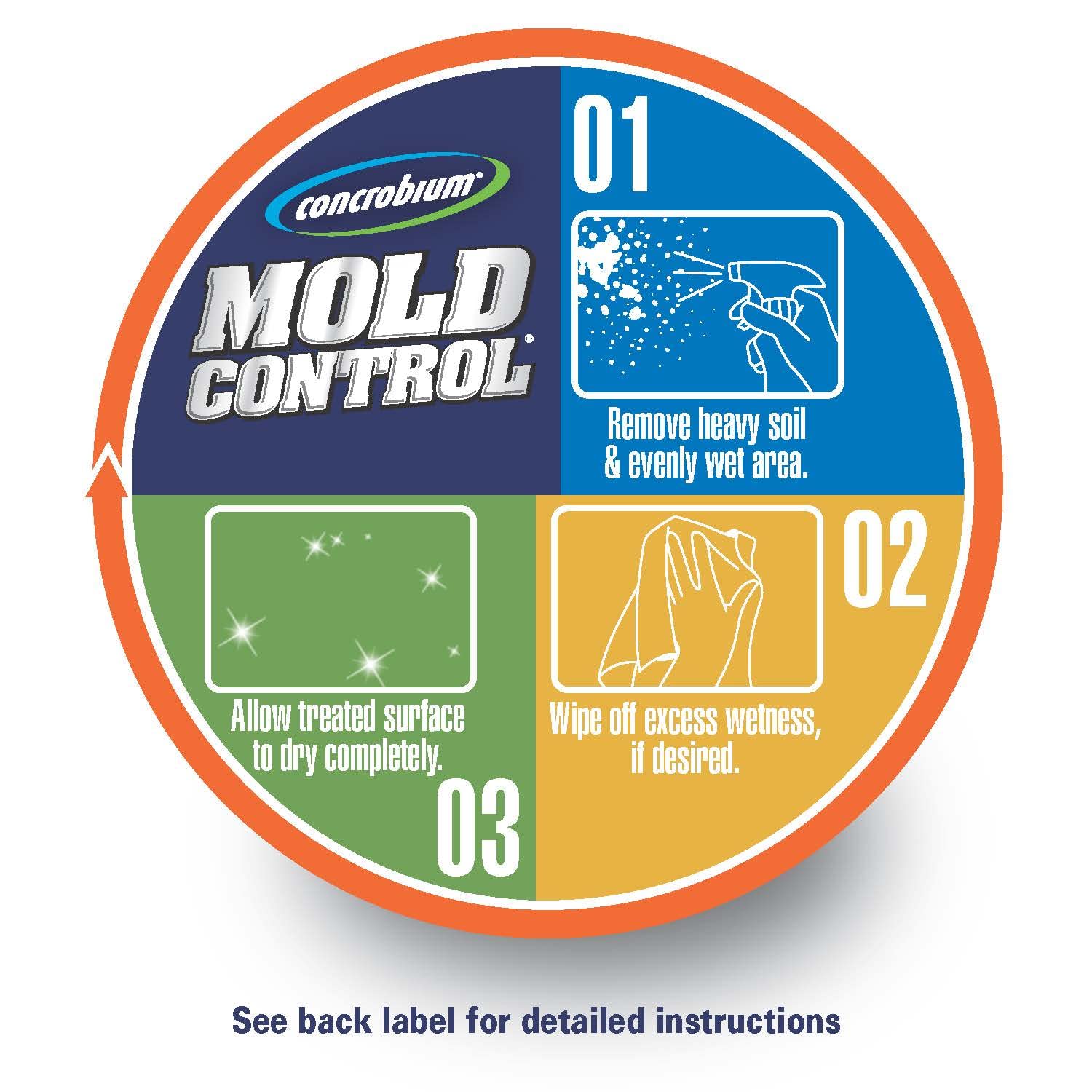Concrobium Mold Control Aerosol, 14.1 oz – Eliminates & Prevents Mold – EPA Registered, Bleach-Free, Odorless, VOC-Free – For Indoor & Outdoor Surfaces, Mid-Sized Jobs, and Hard-to-Reach Areas