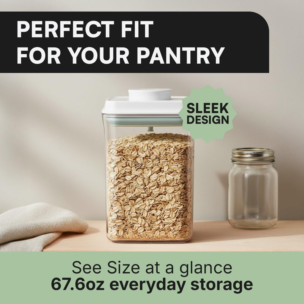Bop Top Airtight Food Storage Containers with Lid 13.5 Cups / 108 oz | Kitchen Canister Sets | Air Tight Pantry Container | Pop Top Dry Food Storage Containers for Snacks, Sugar, Flour, Baking, Pasta