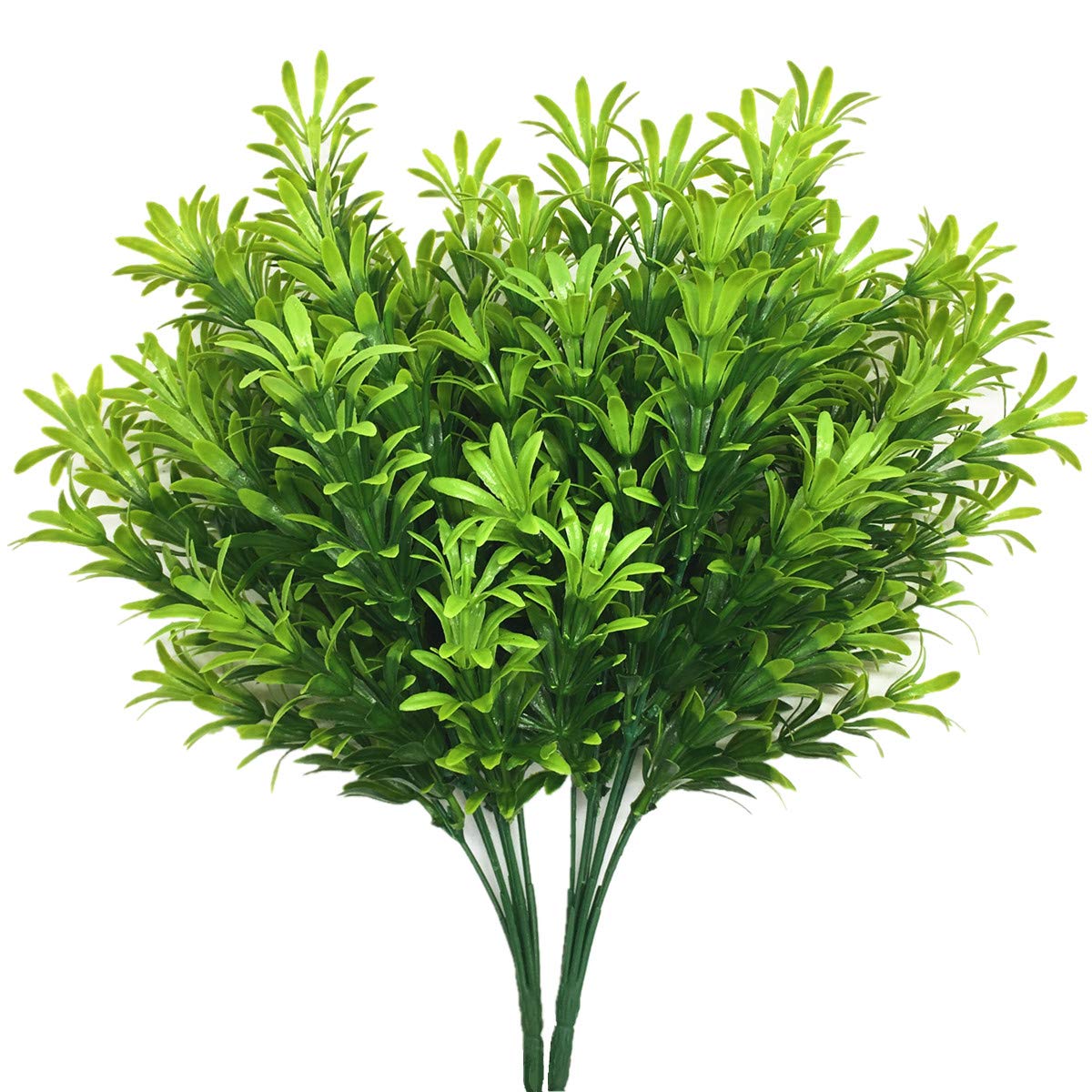 Christmas Decor Artificial Plants, PASYOU Gold Fake Antlers Plastic Grass Shrubs Leaves Indoor Outdoor Home Garden Party Hotel Verandah Wedding Event Faux DIY Decoration - 30 Inch Golden 2 Bunches