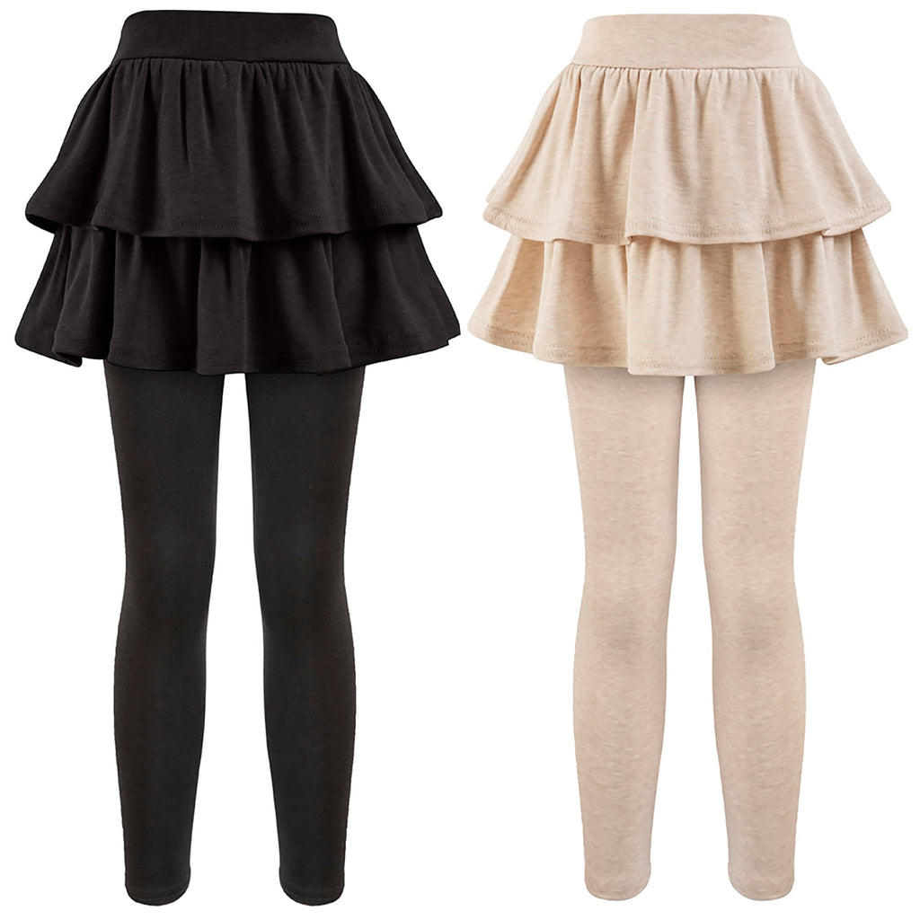 Girls School Uniform Pants Leggings with Skirts Stretch Warm Jegging 4-12 Years