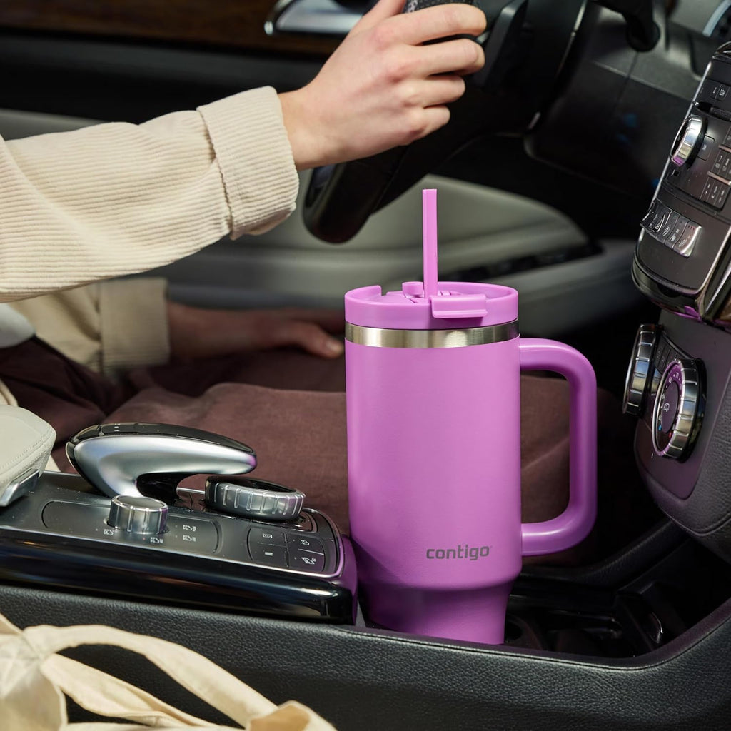 Contigo Streeterville 30oz Tumbler, Stainless Steel Vacuum Insulated, Leak-Proof, Cold for 29 Hours, Fits in cupholders, Licorice