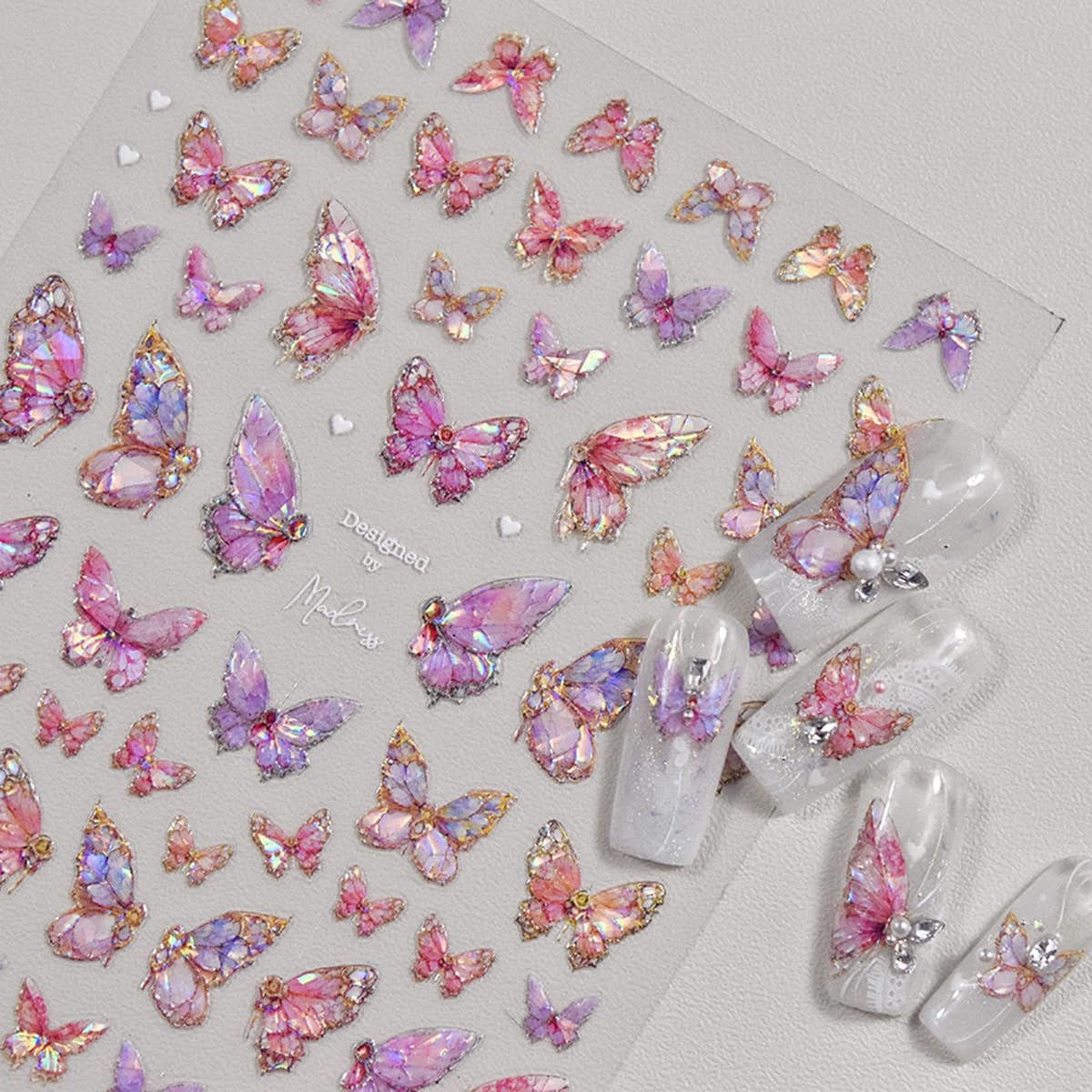 Christmas Nail Art Stickers Decals 5D Embossed Santa Claus Xmas Tree Nail Decals with Crystal 1PCS Cute Bear Bow Candy Cane Snowflake Christmas Nails Adhesive Stickers for Holiday Manicure Decorations