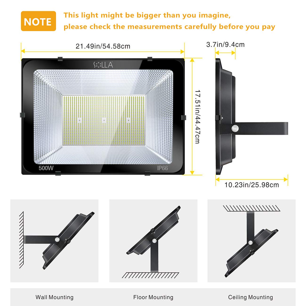 2 Pack 100W LED Flood Light Outdoor, 8000LM Super Bright Security Lights, 550W Equivalent, IP66 Waterproof, 3000K Warm White, Outside Floodlight for Garage, Garden, Lawn and Yard