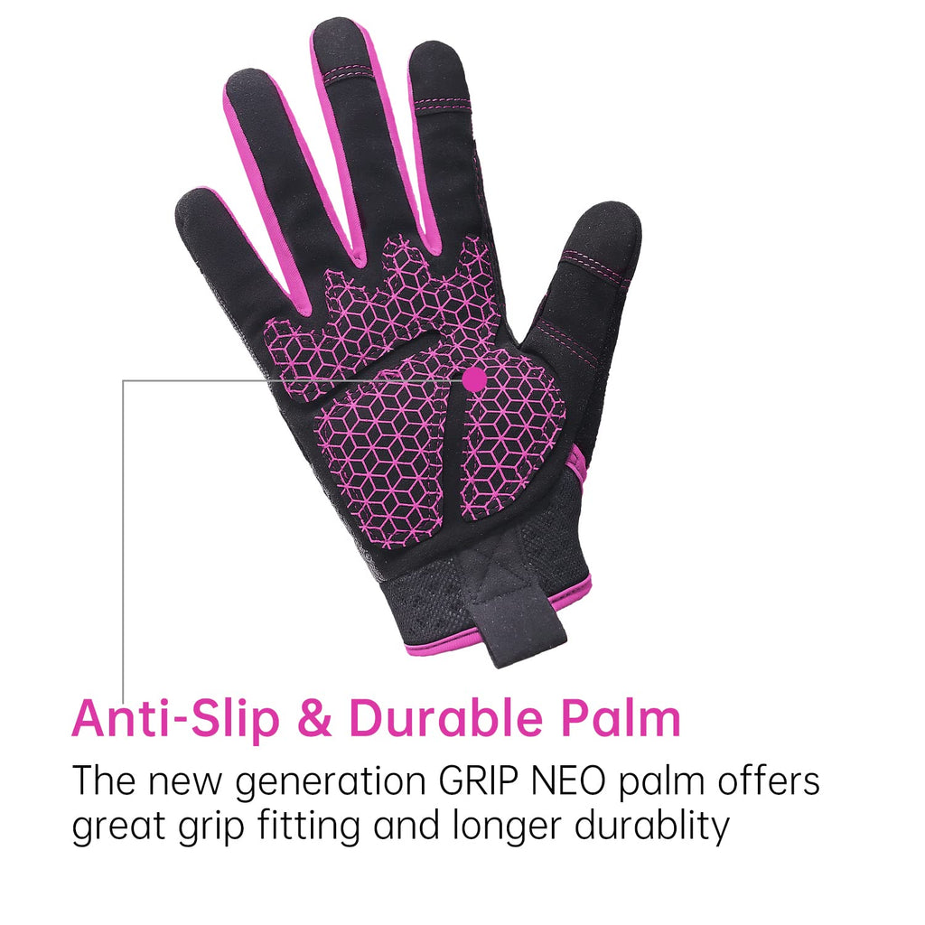 AIGEVTURE Safety Work Gloves Mens & Women, Light Duty Mechanic Gloves Touch Screen, Gardening Work Gloves with Grip,High Dexterity