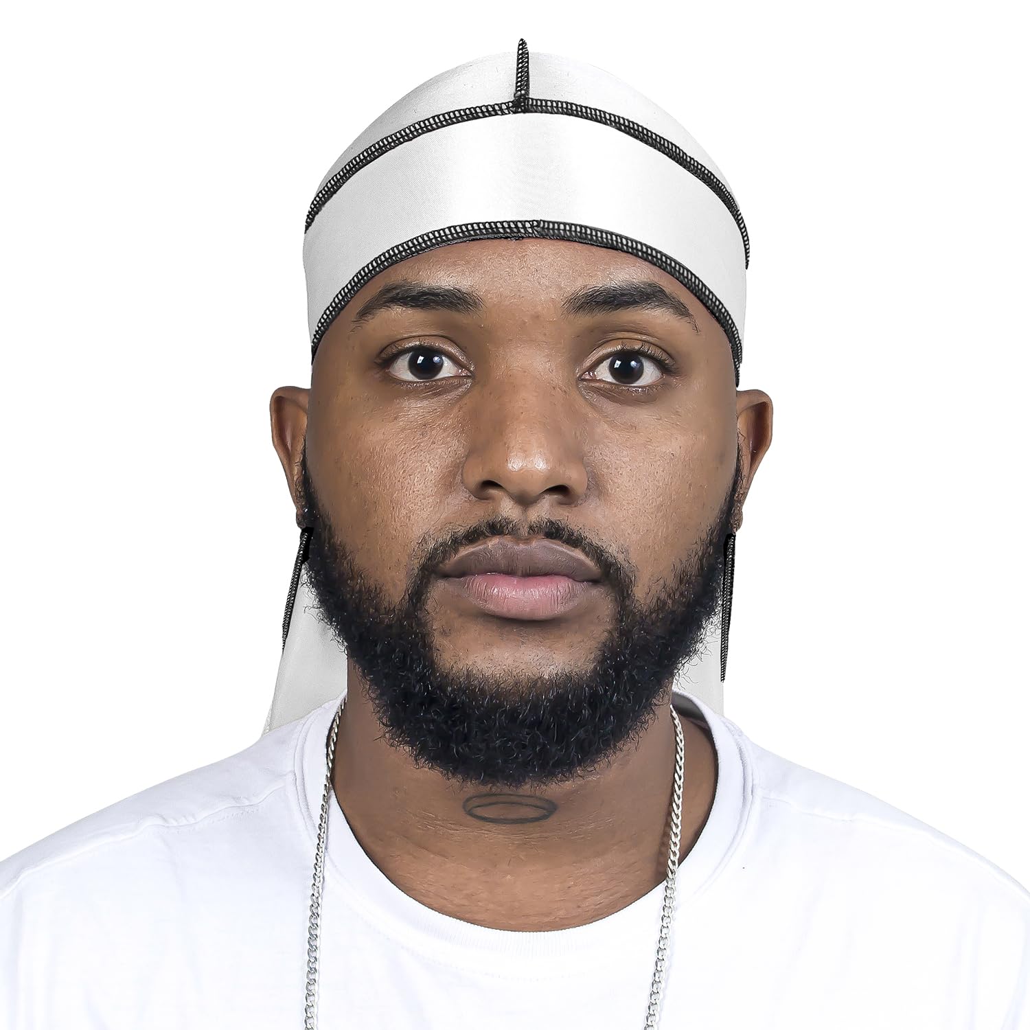 4PCS Silky Durags for Men Women 360 Waves with 1 Wave Cap, Silky Satin Durag Extra Long Tails