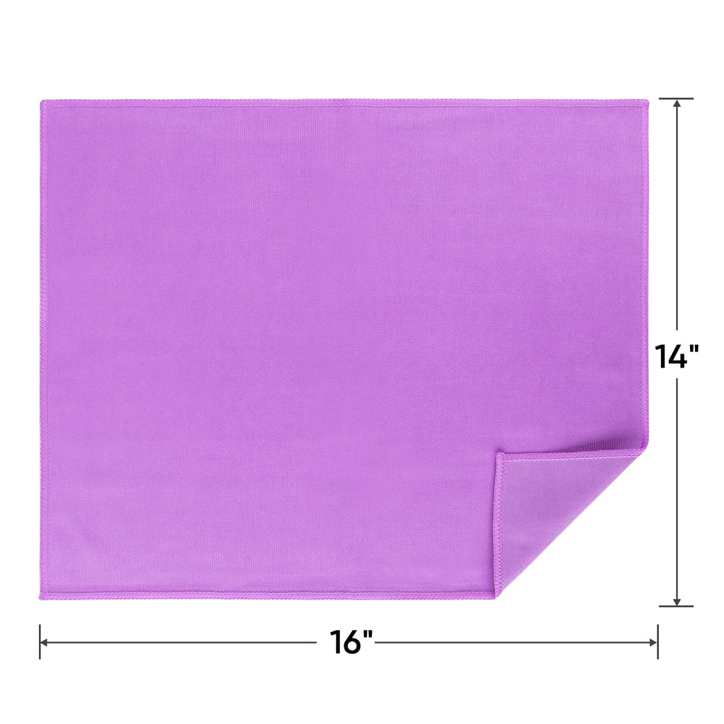 HOMEXCEL Microfiber Glass Cleaning Cloths 6 PK, Lint Free Streak Free, Reusable Microfiber Magic Cleaning Cloth for Cleaning Windows, Glasses, Mirrors, Screens, Stainless Steel, and More, Blue-14”×16”