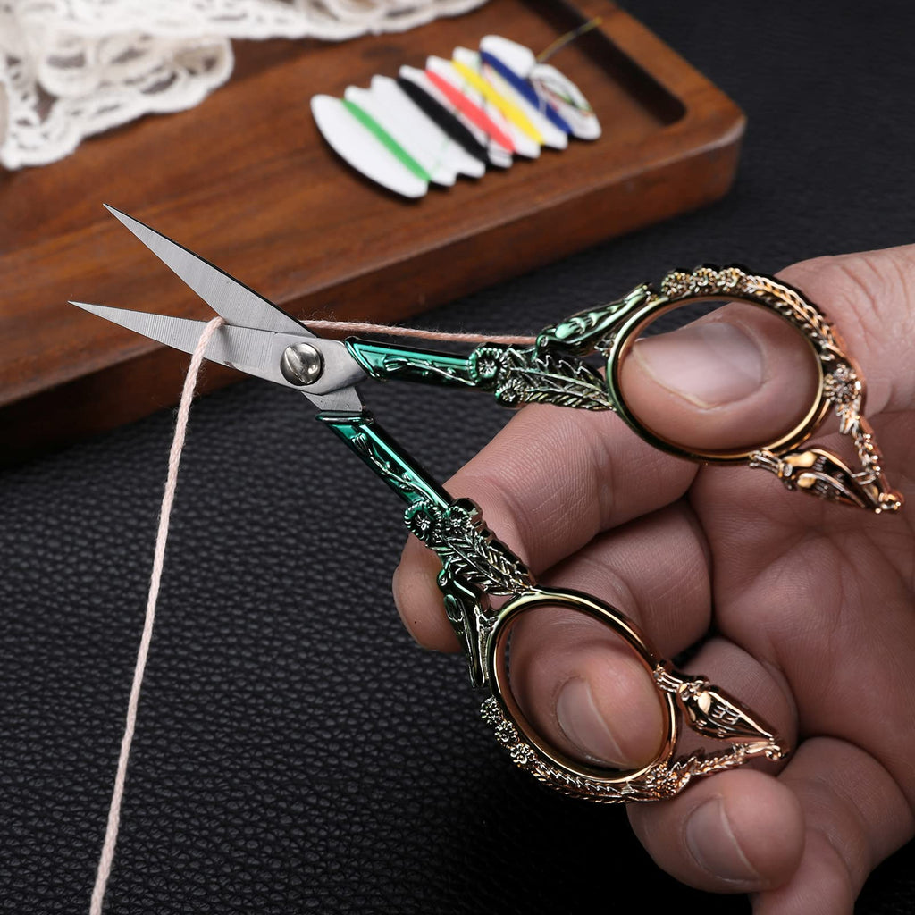 YOUGUOM Small Craft Scissors, Little Travel Sharp Embroidery Scissors All Purpose, Straight Tips Mini Sewing Shears, Precision Detail Thread Cutting Snips