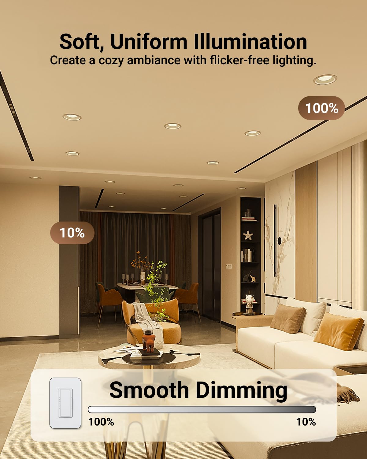 Sunco 12 Pack BR30 Light Bulbs LED, Recessed Can Light Bulbs, Indoor Flood Bulb, 850 LM, 11W (65W Equivalent), 3000K Warm White, Dimmable, E26 Base, for Home, Kitchen, Bedroom UL