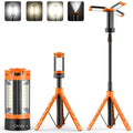 CAVN Rechargeable Camping Lights with Stand 6.0 ft Max Height, Portable Cordless LED Work Light 2200 Lumens 6500/4500/3500K Dimmable Camping Essentials Gear with Detachable Tripod, Black