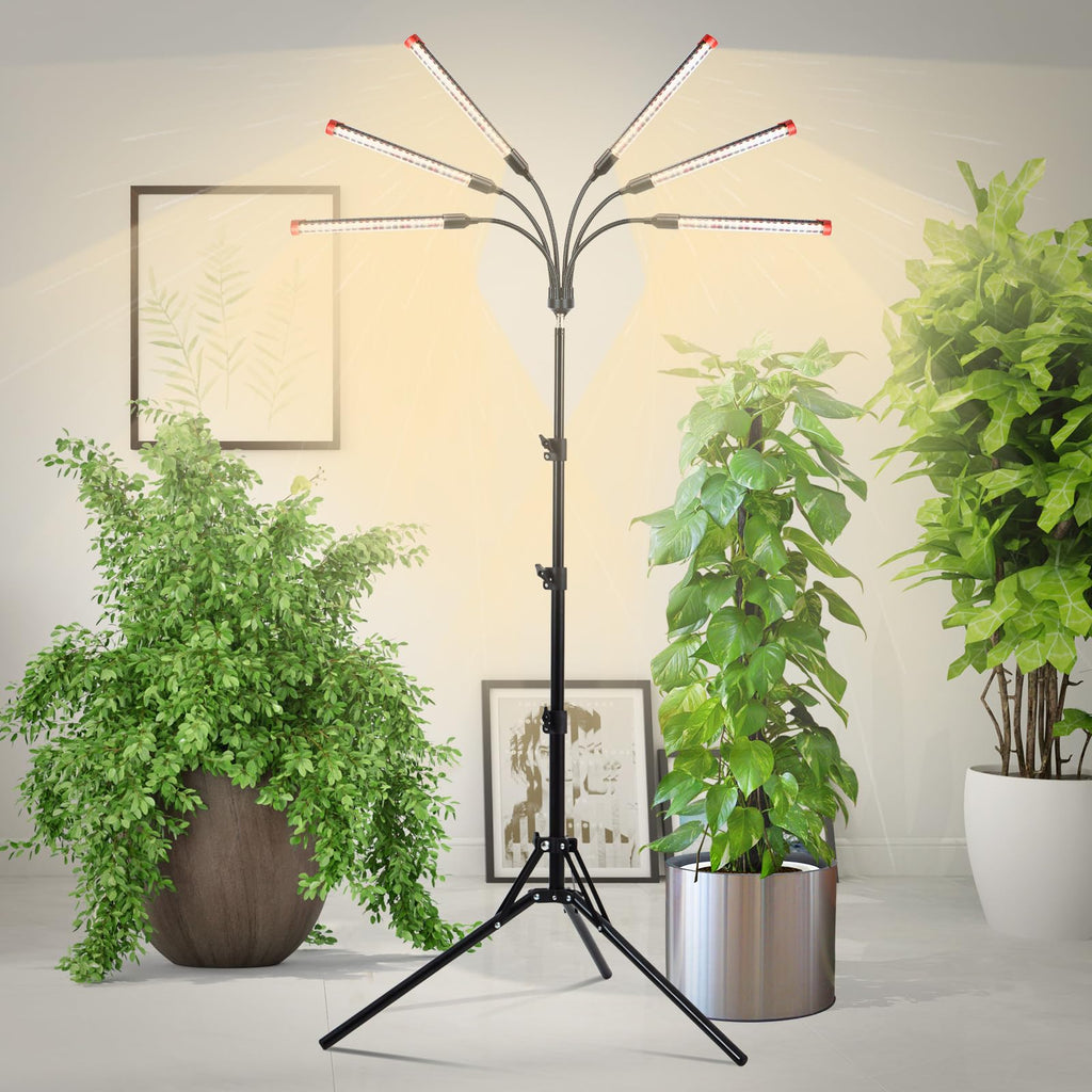 2Pack Small Clip Grow Lights for Indoor Plants, Bonsai, Mini Full Spectrum Pot Plant Grow Light, 4/8/12/16/20H Timer, 9 Watt Power Draw, NO Need Adapter