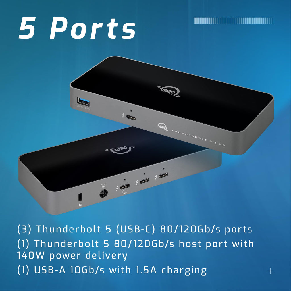 OWC Thunderbolt HUB with 4 X Thunderbolt 4 and 1 X USB-A