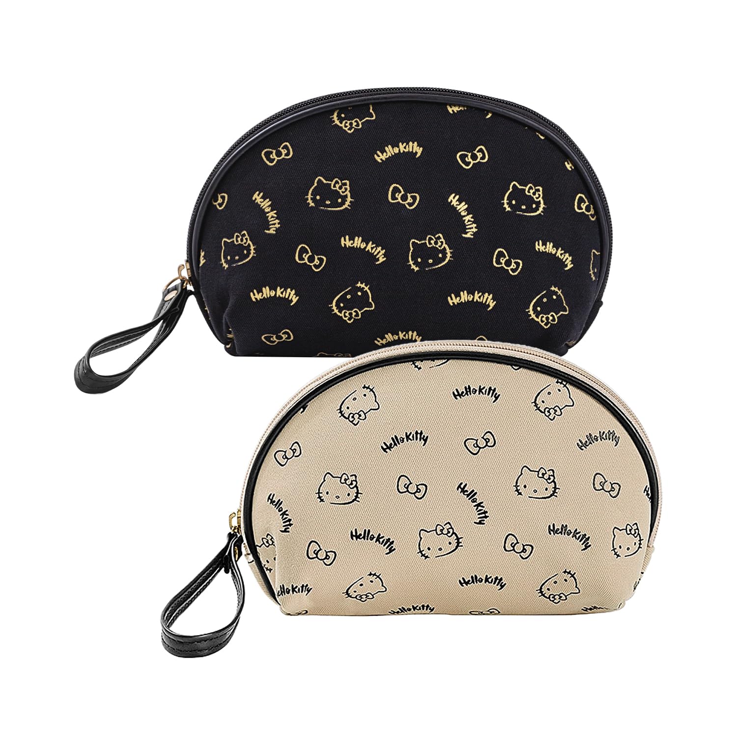 AmBealla Makeup Bag Large Waterproof Cosmetic Bags with Makeup Brush Holder,Cute Printed Makeup Organizer for Women Traveling,Portable Toiletry Bag for Girls