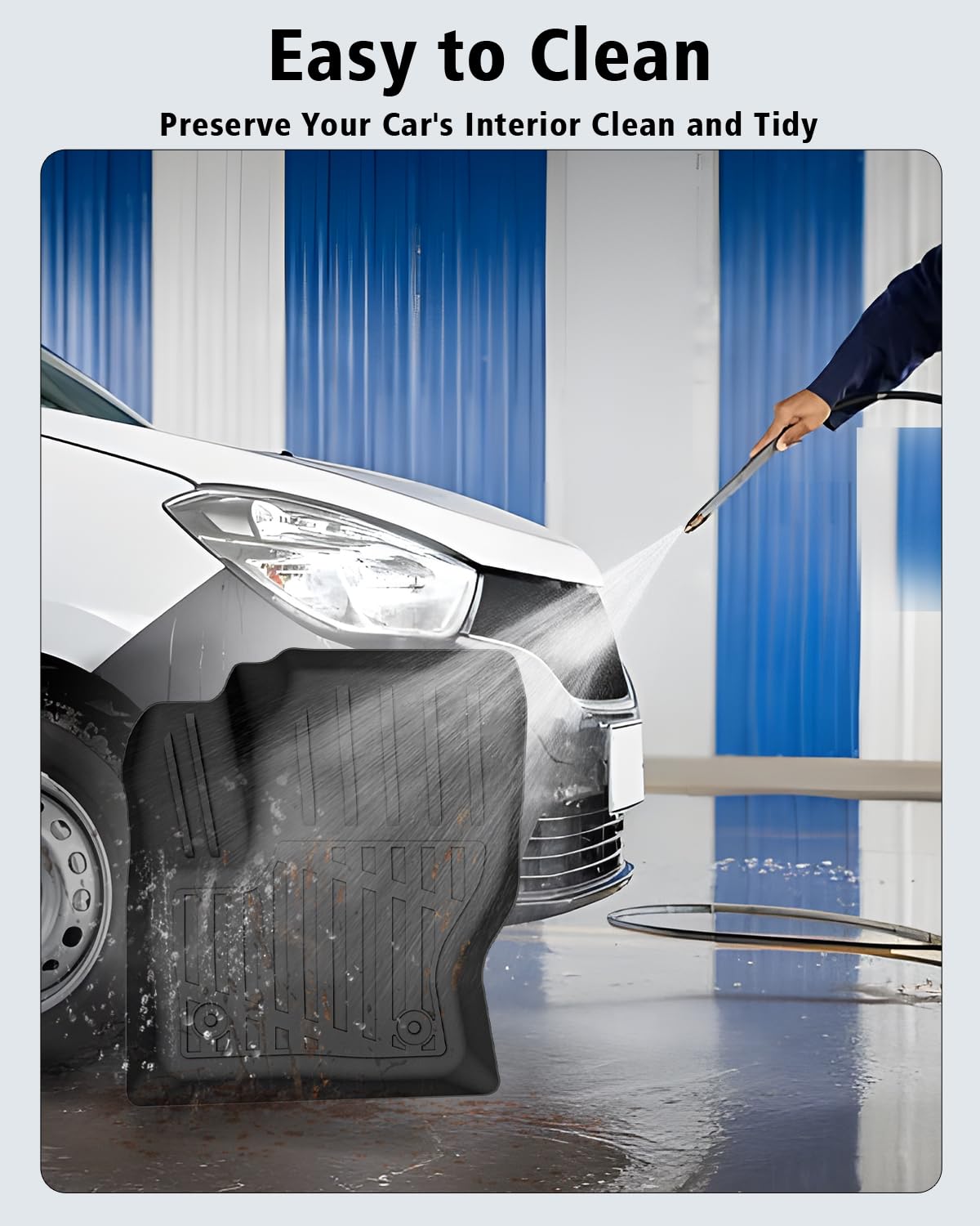 Floor Mats & Cargo Mat & Backrest Mat Custom for Toyota RAV4 Hybrid 2026 (Not for Cargo Area with Subwoofer) (Not for Phev), Door Sill Guards, All Weather TPE Floor Liners for RAV-4 2026 Accessories