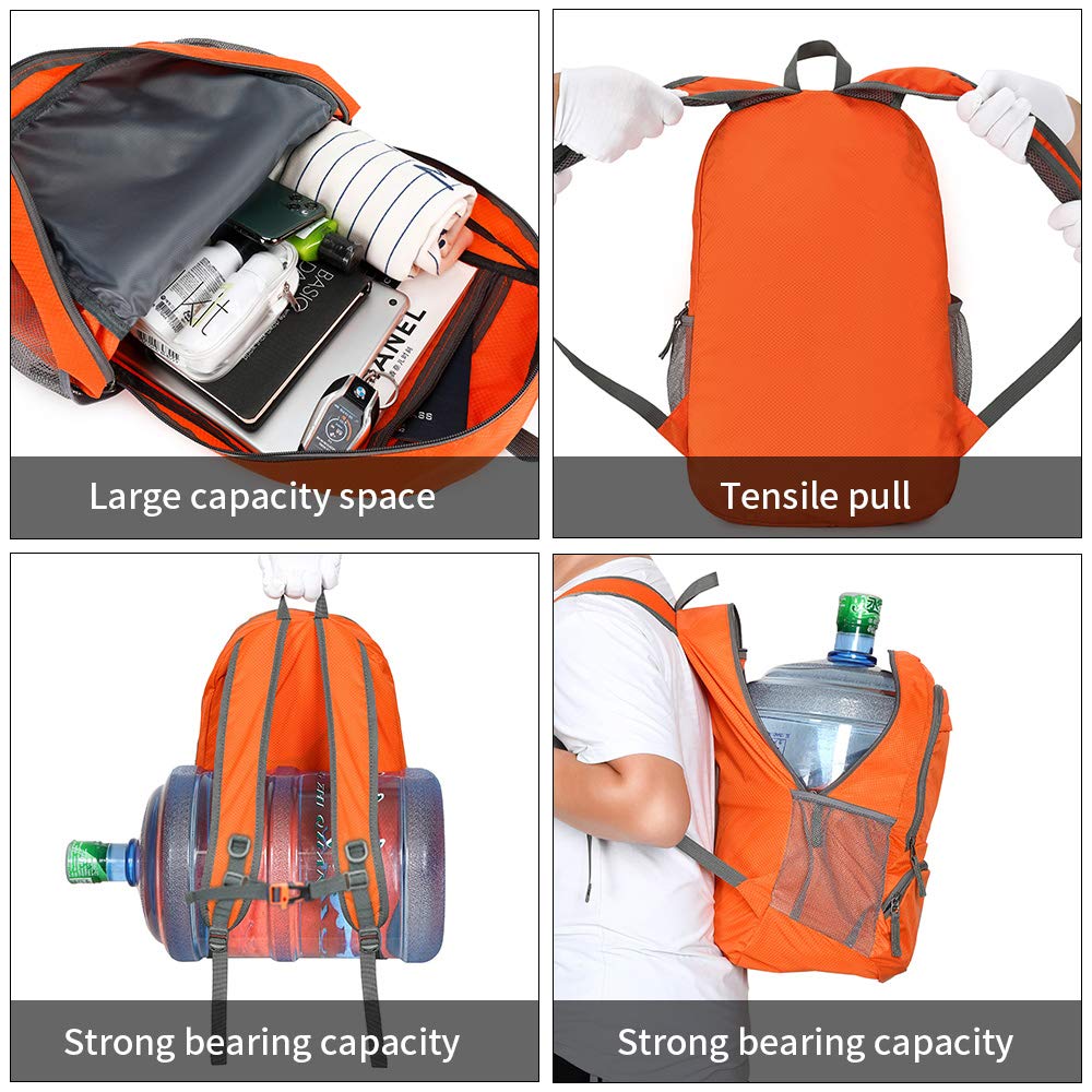 FENGDONG 35L Lightweight Foldable Waterproof Packable Travel Small Hiking Backpack Daypack for men women