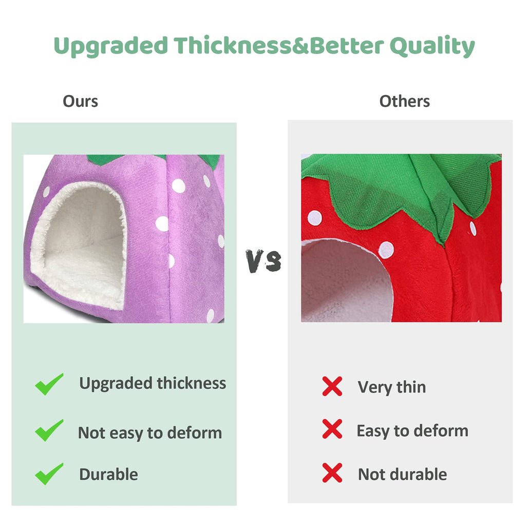 Guinea Pig Hideout Bed Dwarf Rabbit House Cave Accessories Cozy Hide-Out for Little Bunny Hedgehog Ferret Chinchilla&Other Small Animals