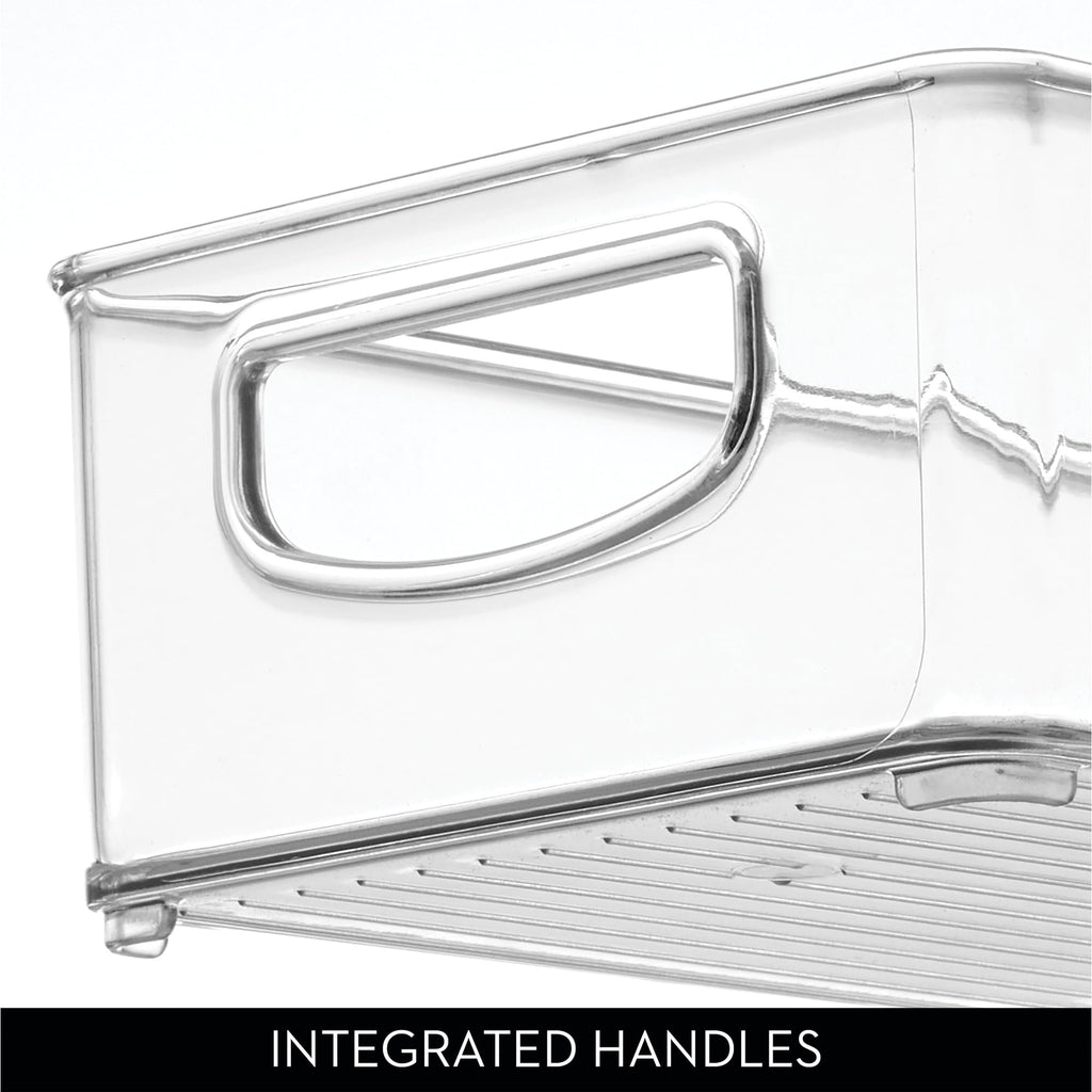 iDesign Slim Extra Long Clear Storage Bin | Narrow, Stackable, Kitchen or Pantry Organizer