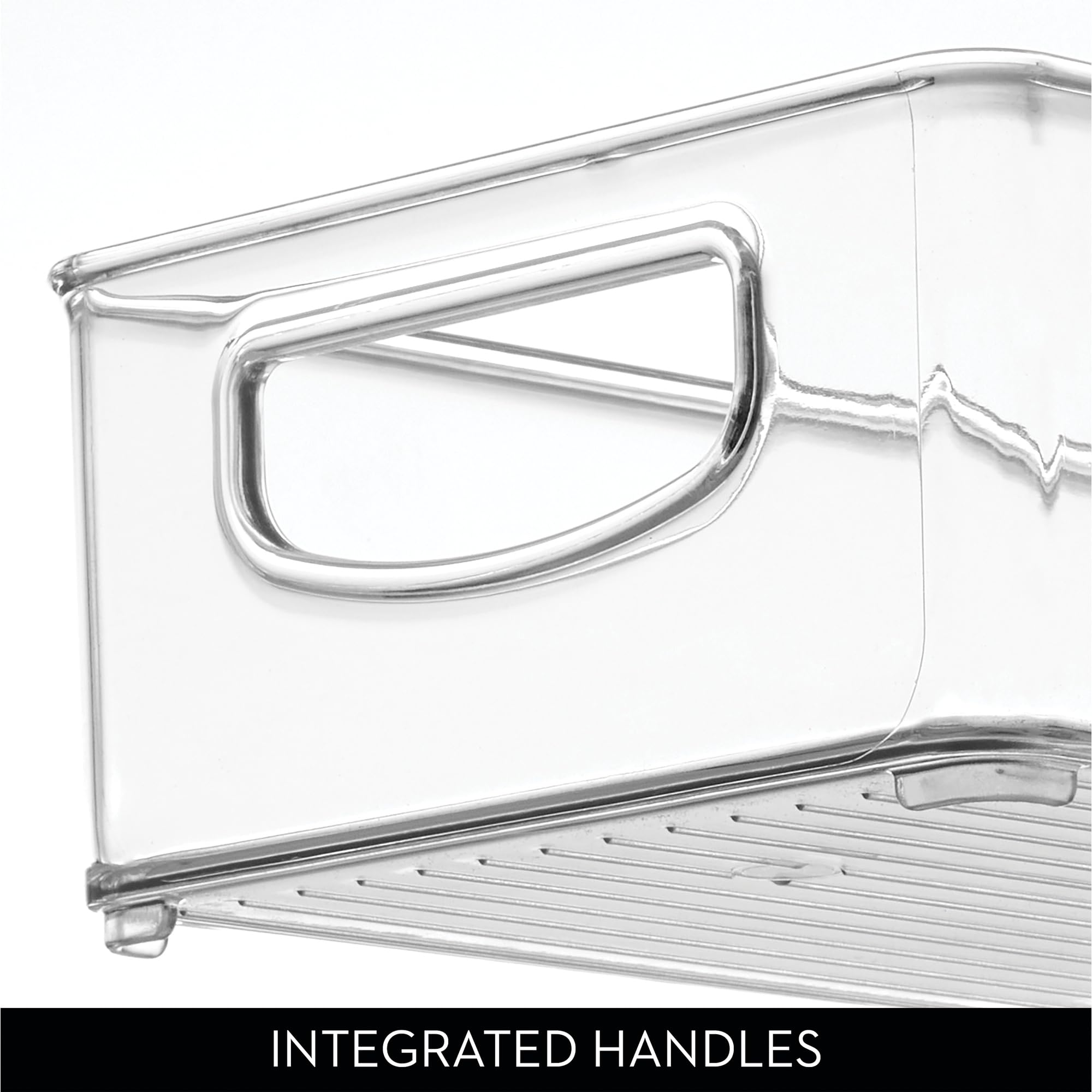 iDesign Slim Extra Long Clear Storage Bin | Narrow, Stackable, Kitchen or Pantry Organizer