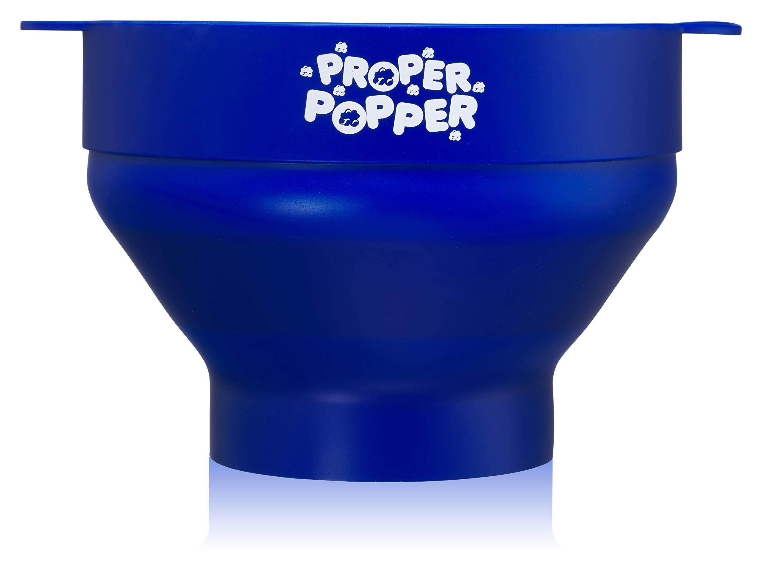 The Original Proper Popper Microwave Popcorn Popper, Silicone Popcorn Maker, Collapsible Bowl BPA Free & Dishwasher Safe - (Aqua)
