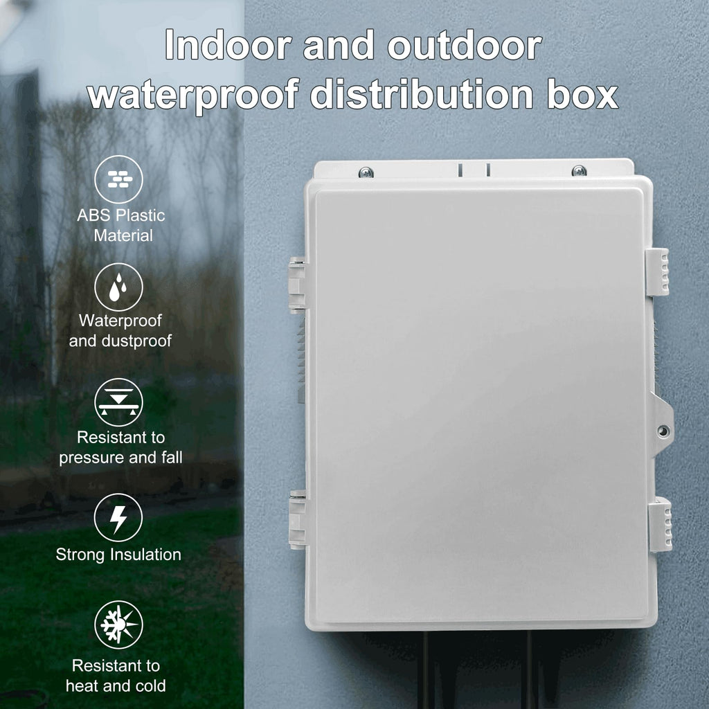Namunanee Outdoor Electrical Junction Box, ABS Water Resistant Enclosure with Internal Mounting Panel & Hinged Cover, 9.2" H* 7" L* 4.6" W