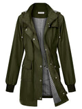 PITINAN Rain Jackets For Women Waterproof Rain Coats with Hood Lightweight Windbreaker Outdoor Womens Raincoats