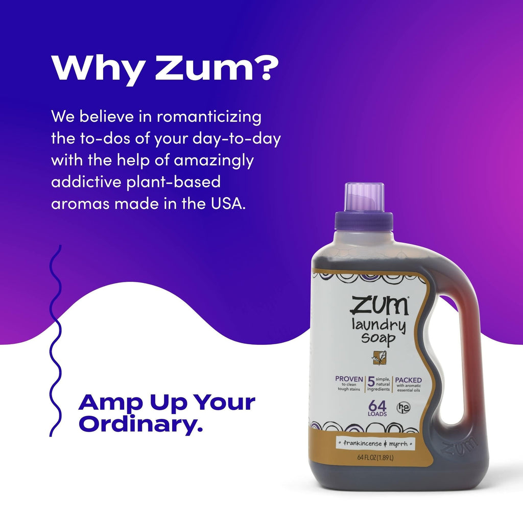 Indigo Wild Zum Clean Laundry Soap - Plant-Based Liquid Laundry Soap - Contains Baking Soda, Essential Oils & Saponified Coconut Oil - Sea Salt Scent - 64 fl oz