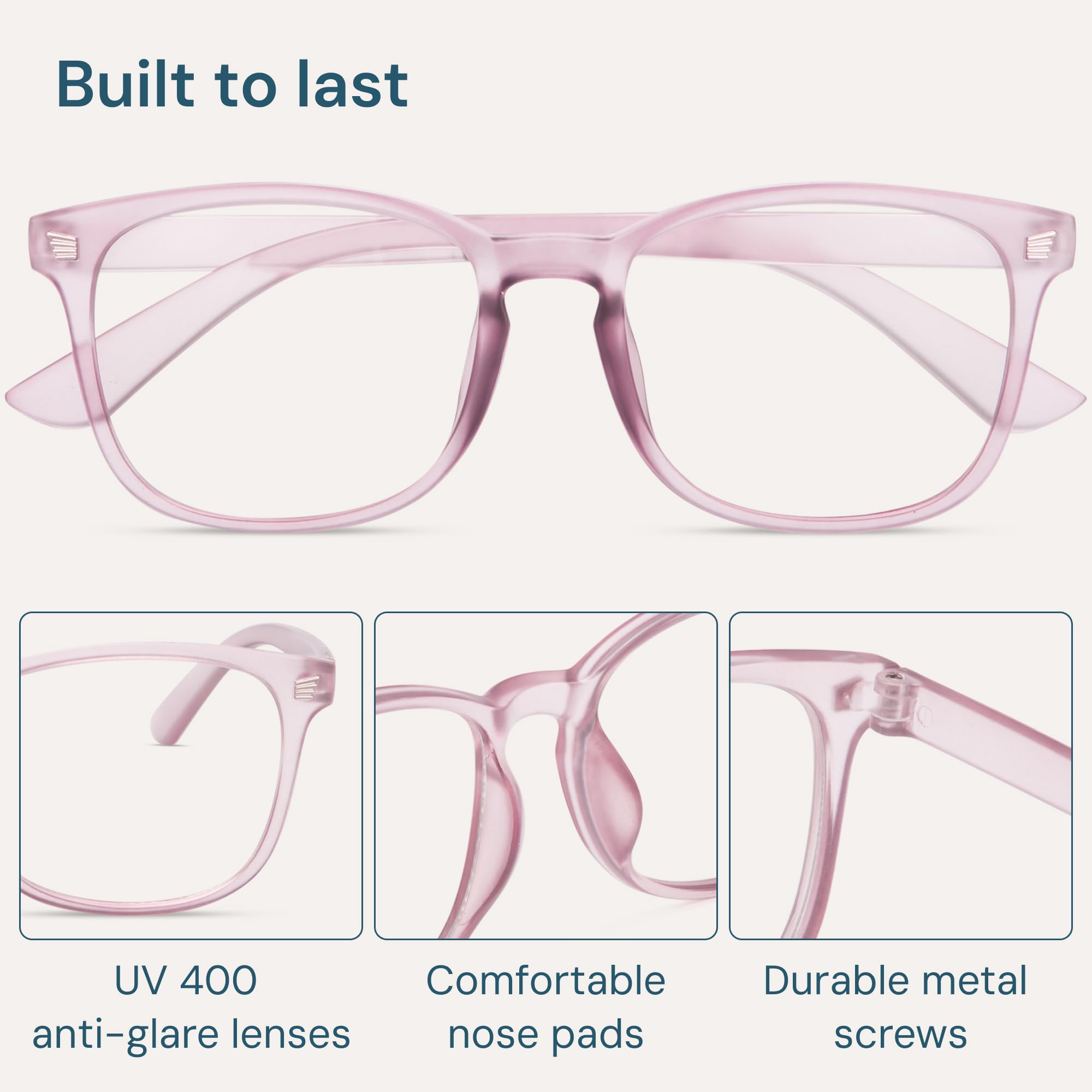 Gaoye Transparent, Clear Blue Light Glasses for Computer & Gaming - Anti UV Ray Lenses, Scratch-Resistant & Comfort Fit