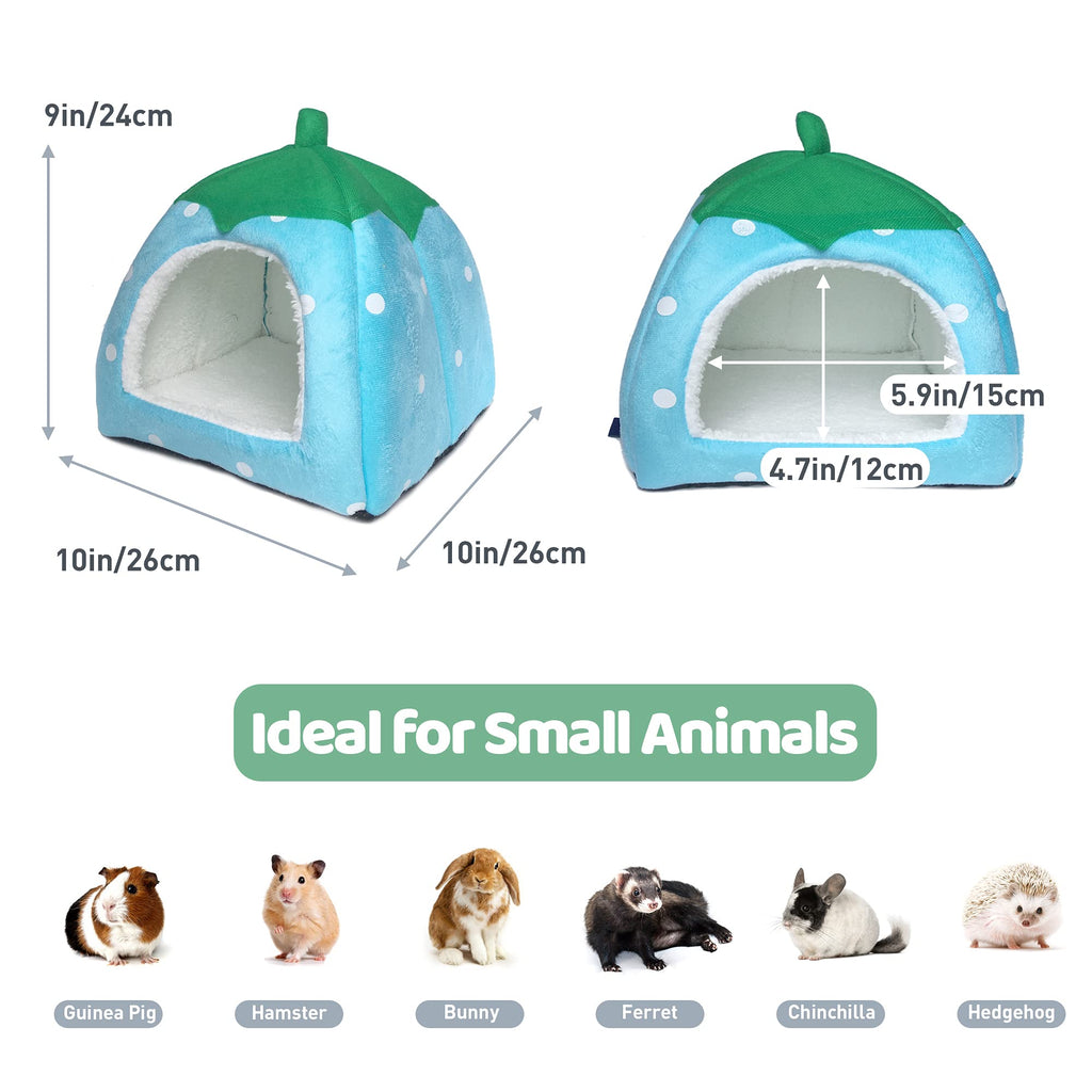 Guinea Pig Hideout Bed Dwarf Rabbit House Cave Accessories Cozy Hide-Out for Little Bunny Hedgehog Ferret Chinchilla&Other Small Animals