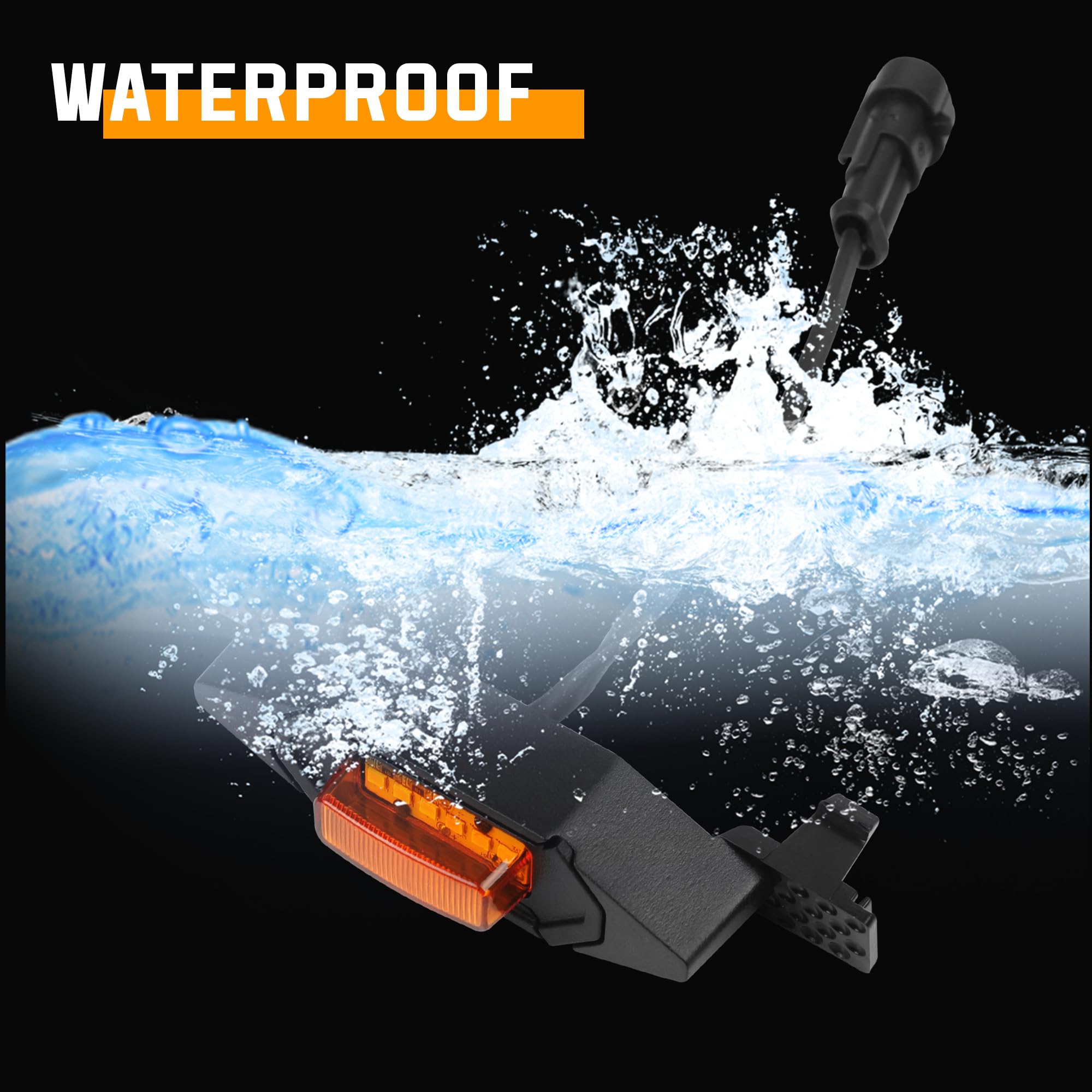 Seven Sparta 4 PCS Grill Led Lights Compatible with Toyota 4Runner 2014-2024 TRD Pro Grille and 2014-2019 SR5, Premium, Limited, TRD Off-Road, Fuse and Instruction Included (Amber)
