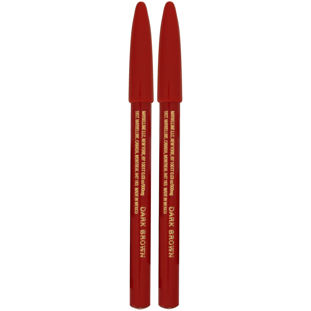 Myb Pncl Twin 01 Size 59tc Maybelline Expert Eyes Twin Brow & Eye Pencils Velvet Black .06 Oz