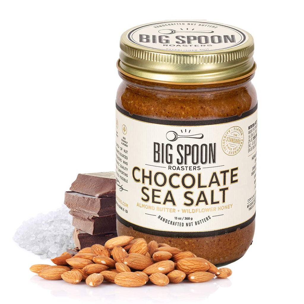 Big Spoon Roasters Carrot Cake Almond Butter With Sea Salt - Keto Friendly, Low Sugar Almond Butter - Crunchy & Bee-Friendly Almonds - Gourmet, Vegan Almond Nut Butter - 13 Ounces